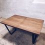 X Extendable Solid Oak Dining Table U Shaped Legs, thumbnail 5 of 5