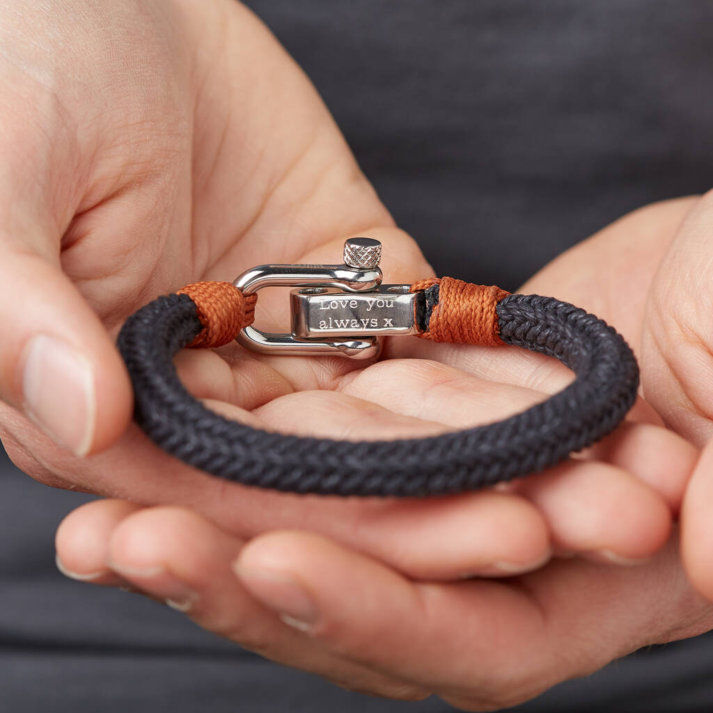 Men's Personalised Shackle Bracelet, 1 of 7