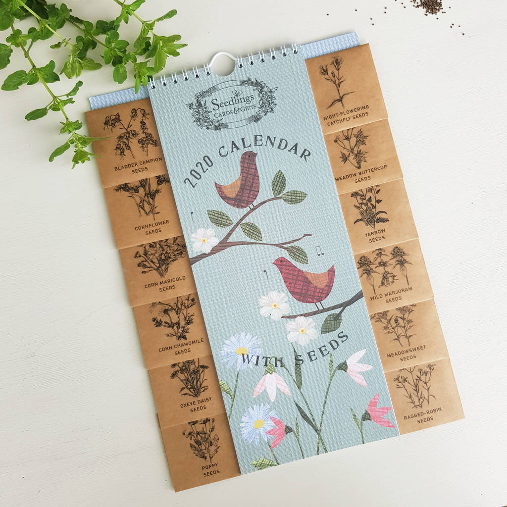 2020 Collaged Seed Calendar By Seedlings Cards & Gifts
