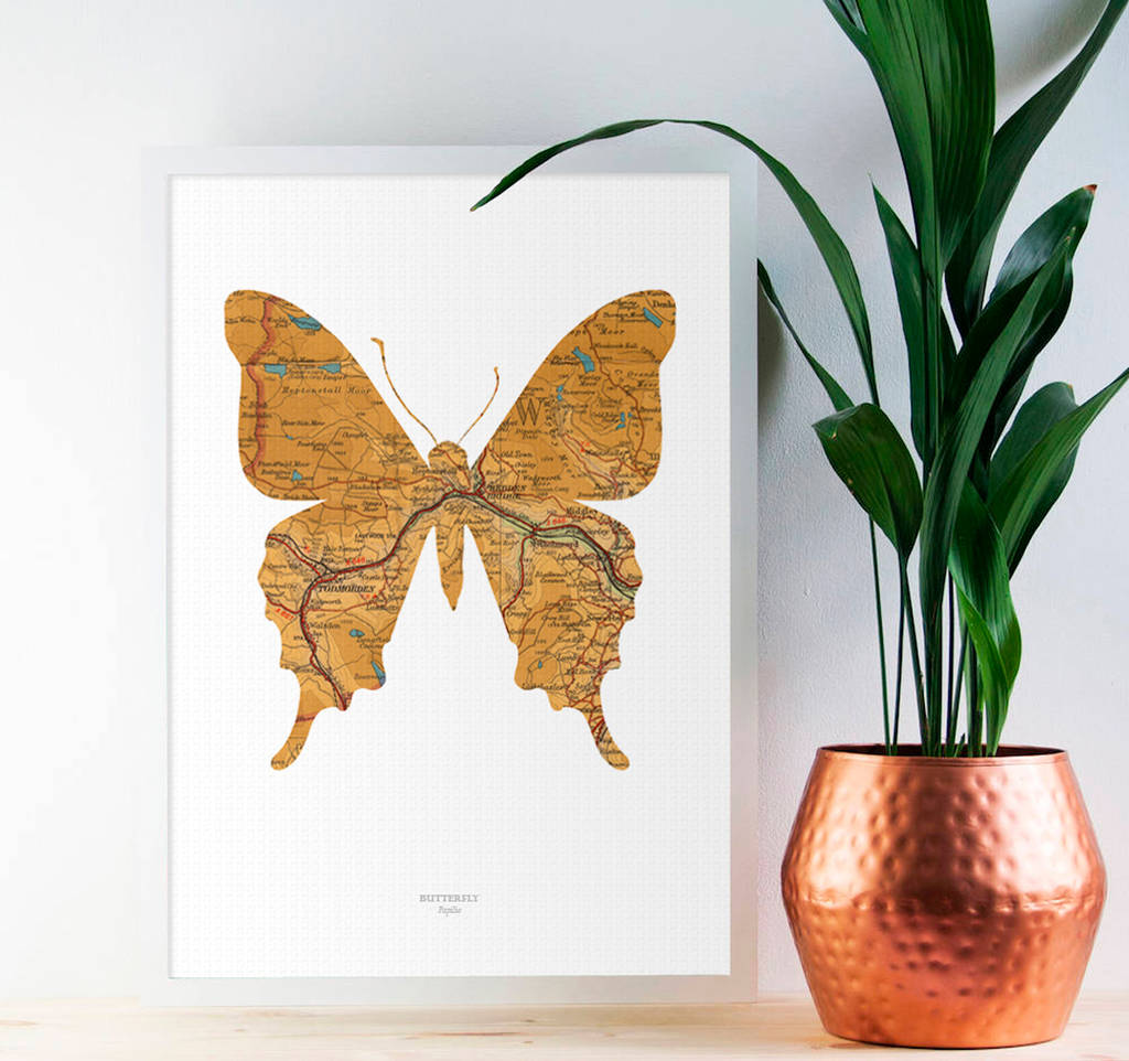 Personalised Butterfly Map Print, 1 of 5