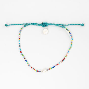 Matira Freshwater Pearl Beaded Anklet, 2 of 3