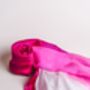 100% Mulberry Silk Scarf, Ombre Hot Pink And White, thumbnail 2 of 7