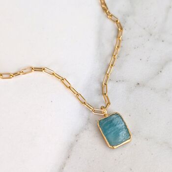 The Rectangle Amazonite Necklace, 5 of 8