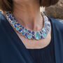 Aquamarine And Tanzanite Gemstone Silver Necklace, thumbnail 2 of 2