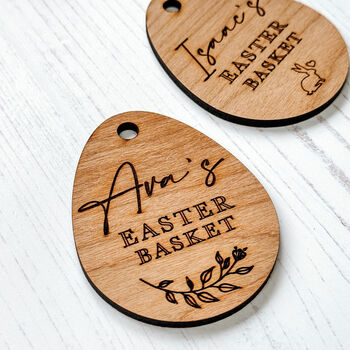 Engraved Wooden Personalised Easter Jar Label, 8 of 11