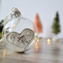 Personalised Love Heart Bauble For Couple, thumbnail 4 of 5