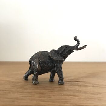 Miniature Bronze Elephant Sculpture 8th Anniversary, 3 of 12