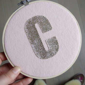 Personalised Glitter Letter Hoop, 4 of 5