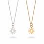 Tiny Flower Charm Necklace Gold Vermeil, thumbnail 3 of 7