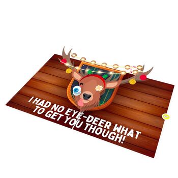 No Eye Deer What To Get You! 3D Pop Up Funny Christmas Card! Best Joke Xmas Card For Him And Her, 8 of 9