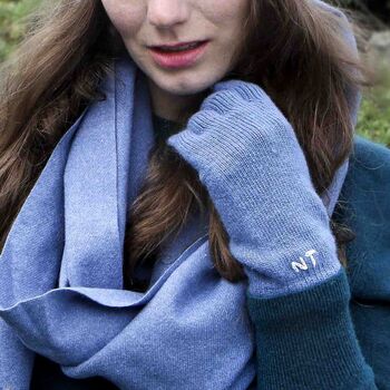 Personalised Cashmere Wool Gloves Scarf Gift Box Set, 4 of 10