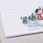 A5 Personalised Letter Writing Paper With Snowmen, thumbnail 2 of 4