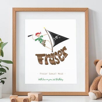 Personalised Pirate Print, 3 of 6