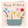 Silver Foiled Bunch Of Flowers Birthday Card, thumbnail 2 of 5