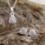 Rough Diamond April Birthstone Silver Jewellery Set, thumbnail 1 of 2