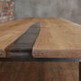 Silver Resin River Solid Wood Dining Table, thumbnail 3 of 5