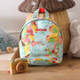 Personalised Children's Map Backpack Gift For Travel, thumbnail 1 of 4