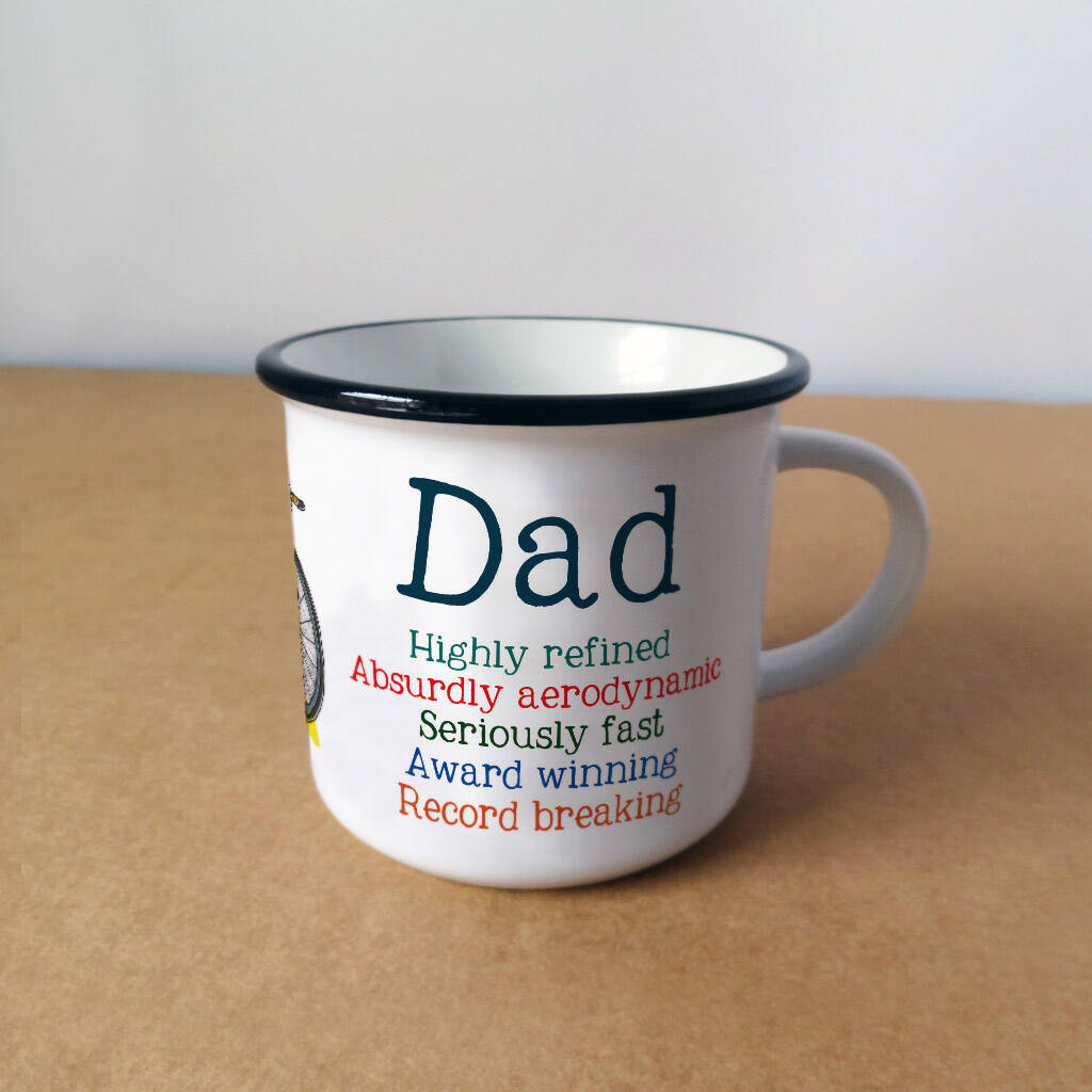 Personalised Seriously Fast Dad Cyclists Gift Mug, 1 of 12