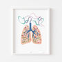 Illustrated Breathe A4 Print, thumbnail 1 of 3