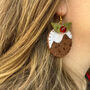 Christmas Pudding Earrings, thumbnail 2 of 3