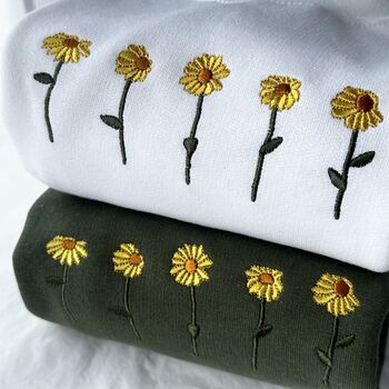 Sunflowers Embroidered Sweatshirt, 4 of 8