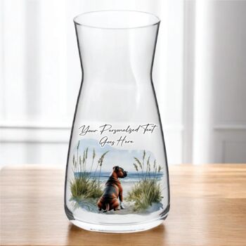 Personalised Red Staffordshire Bull Terrier Dog Beach Walk Collection, 7 of 8