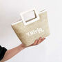Personalised Name Straw Tote Bag, thumbnail 1 of 3