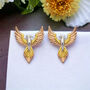 18ct Gold Plated Phoenix Stud Earrings, thumbnail 1 of 7