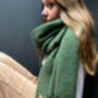 Personalised Fringed Blanket Scarf In Emerald Green, thumbnail 1 of 1