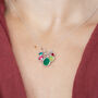 Birthstone Family Cluster Necklace, thumbnail 1 of 9