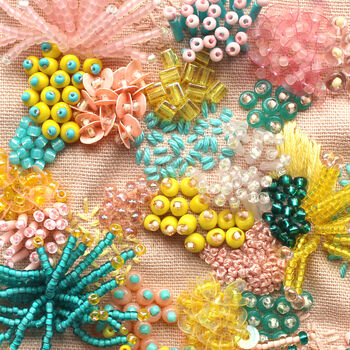 Beaded Embroidery Kit In 'Pastel', 4 of 10