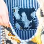 Reversible Stork Print Quilted Cotton Tote Bag, thumbnail 2 of 3
