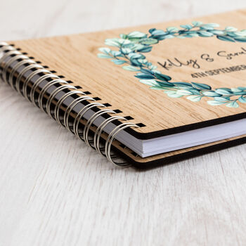 Personalised Eucalyptus Wedding Guest Book, 4 of 6