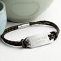 Personalised Men's Statement Leather Bracelet, thumbnail 1 of 12