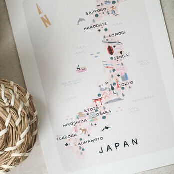 Japan Illustrated Map, 4 of 4