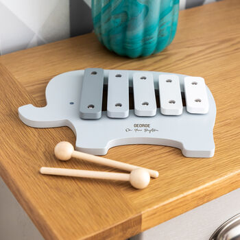 Personalised Elephant Xylophone For Christening Baptism, 2 of 5