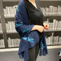 Personalised Message Navy Dragon Fly Scarf, thumbnail 3 of 6