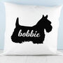 Personalised Dog Silhouette Cushion Cover, thumbnail 1 of 12