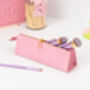 Pink Pencil/Make Up Case With Gold Zip, thumbnail 6 of 6