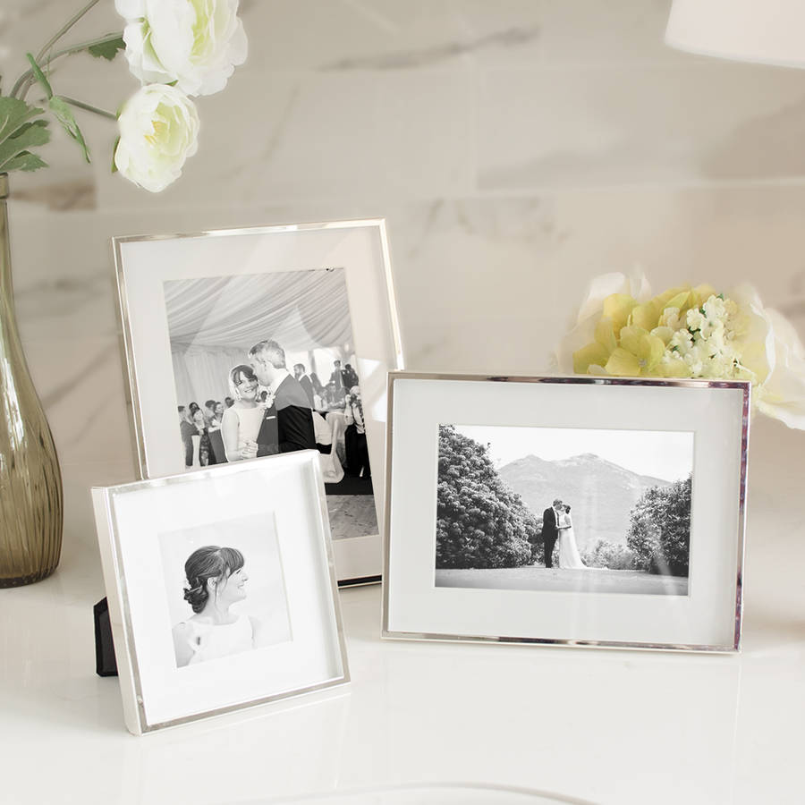 polished nickel photo frame by jodie byrne