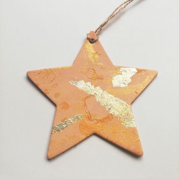 Personalised Marbled Star Christmas Tree Decoration, 7 of 10