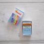 Kawaii Rainbow Heart Mini Cross Stitch Kit, thumbnail 4 of 9