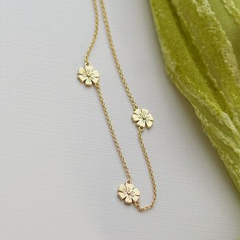 Triple Daisy Chain Necklace, 6 of 10