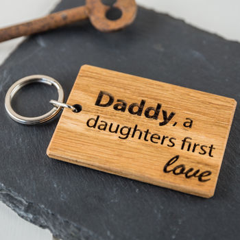 Personalised Daddy, A Daughter's First Love Keyring, 3 of 4