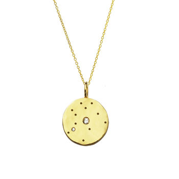 Zodiac Constellation Necklace With White Sapphires, 5 of 7