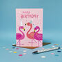 Flamingo Birthday Card, thumbnail 2 of 3