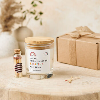 Teacher Gift Personalised Thank You Candle, 2 of 4