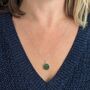 The Circle Peridot August Birthstone Necklace, Silver, thumbnail 4 of 8