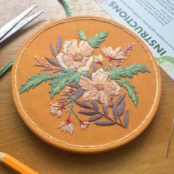 Spring Blossom Floral Embroidery Kit, 4 of 4