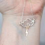 Weather The Storm Cloud And Thunderbolt Necklace, thumbnail 3 of 5